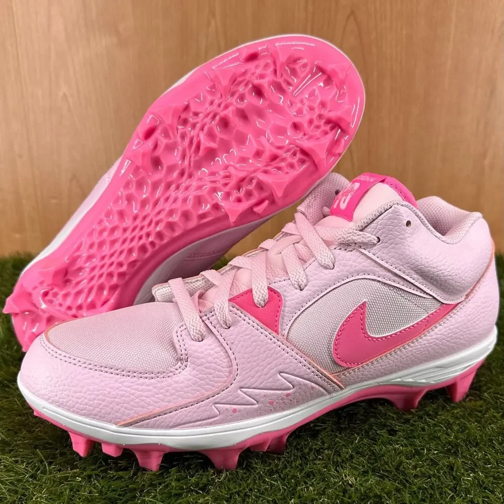 Jordan Stadium 90 Low TD Pink White Football Cleats HQ0210-600 Men's Size 11.5